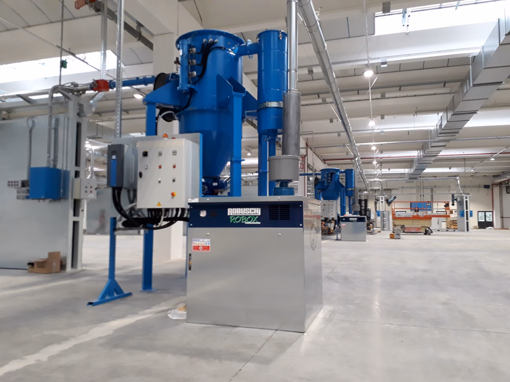 Przemysłowy system odciągu pyłów do materiału Corian