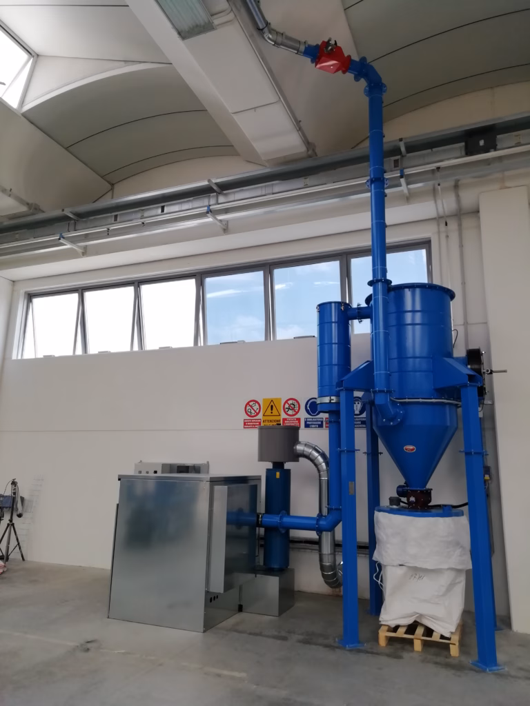 Przemysłowy system odciągu pyłów do materiału Corian